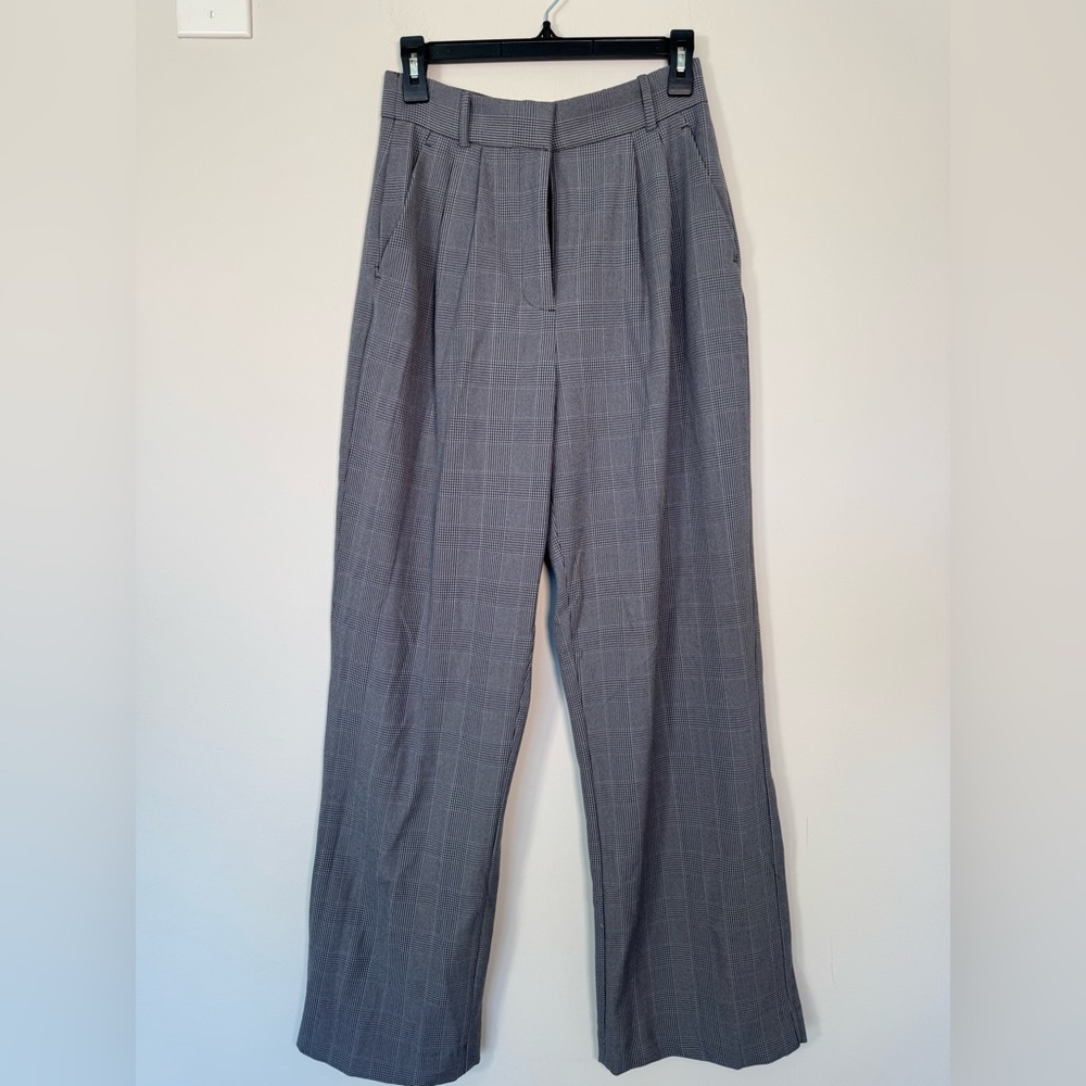 AF curve love 4L Gray Plaid Sloane Trousers